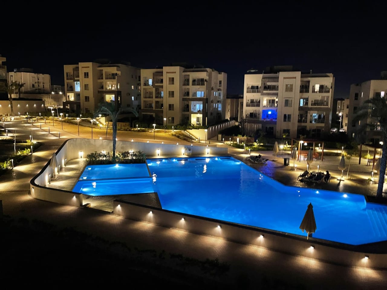 Chalet in the hotel-style building overlooking the swimming pool
